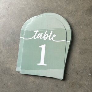 Wedding table numbers. 1-18